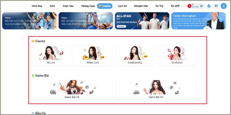 Những sản phẩm khác của 8xbet là gì?